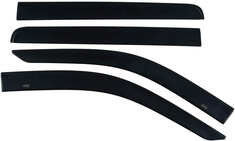 Husky Liners Low Profile Ventvisor Rain Guards | Fits 2009-2024 Dodge Ram 1500 (19-24 Classic Body) Crew CAB; 2010-2025 Ram 2500/3500, Crew CAB ONLY | Front & Rear, Matte Black, 4-pcs. | 2867004