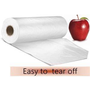 Mr Miracle Plastic Produce Bags for Food Storage - 12"x20" Clear Grocery Bag for Fruits, Vegetables, Bread - Easy Peel-Off Design, Continuous Roll, 1.75" Core, Pack of 1440 Bags 2 rolls