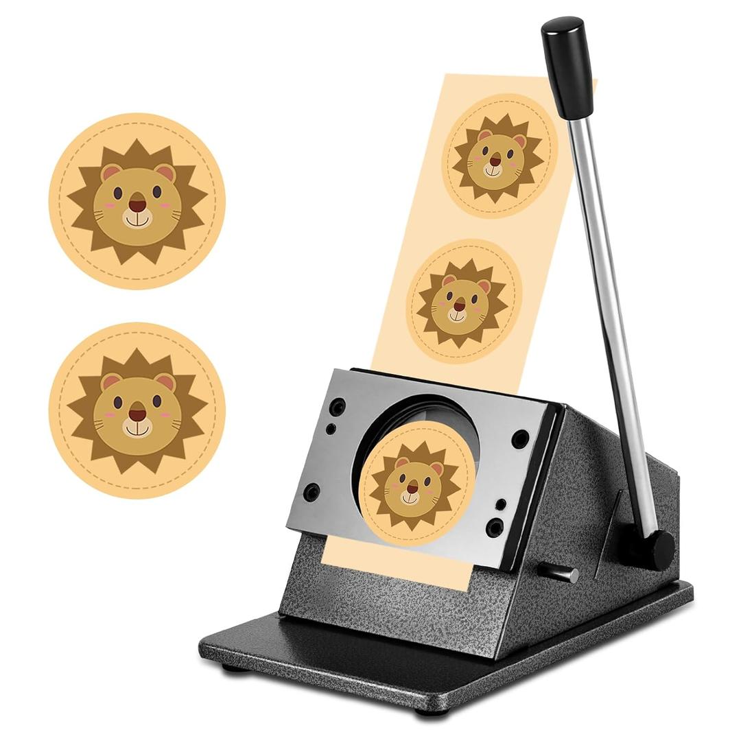 58mm Button Paper Cutter Graphics Punch Cutter for 2.28" Button Making, 70mm Circle Cutter Punch for Photopaper Artpaper Scrapboard Cutting