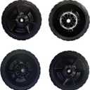 4 Pack Lawn Mower Wheels, Compatible With Honda HRN216 HRN216VKA HRN216VKA, HRN216VKAA Walk Behind Lawn Mower, 2 Rear Wheels 42710-VR8-N00ZA, 2 Front Drive Wheels 44710-VR8-N00ZA