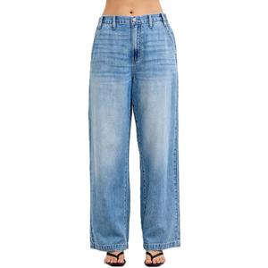 Judy Blue Womens Jeans - High Waisted Featherweight Baggy Elasticated Waistband (7/28, Medium Blue)