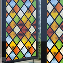 Achoice4u Stained Glass Window Film,23.6" x 35.4" Colorful Diamonds