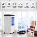 Portable Air Conditioner, 3-in-1 Evaporative Air Cooler w/Cool, Fan & Humidifier for Home Office, Bedroom, 3-Speed Settings,60 Oscillation,1/2/4 H Timer,Remote Control,2000m/h Powerful Wind, 618*265*260mm