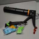 Professional Caulk Gun Kit with Caulk Remover Tool & Putty Knife - 5 in 1 Caulking Tool Set for Caulking Removal, Shower & Bathroom Caulk, Includes Caulking Gun Tool, Caulk Scraper Tool Spackle Knife