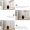 WD&CD Ceramic Tea Light Candle Holder Essential Oil Burner Tealight Aroma Diffuser Furnace Ceramic Tealight Candle Holder Home Decoration Romantic Black