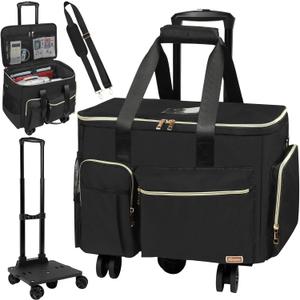 Laptop Tote Bag, Teacher Tote Bag for Women Work 15.6 inch Laptop Work Tote Bag Nurse tote bag, Insulated Pocket | Middle Size, 15.6'', Padded Laptop Sleeve, Middle Size, 15.6'', Padded Laptop Sleeve (Black With Wheels)