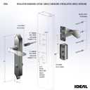 Ideal Security 1216 Surface Mount Storm Door Handle with Lock and Key for 1 1 inches Thick Doors (Black, 4-Posts)