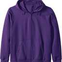 I Wear Purple For Alzheimers Awareness Zip Hoodie (Large)