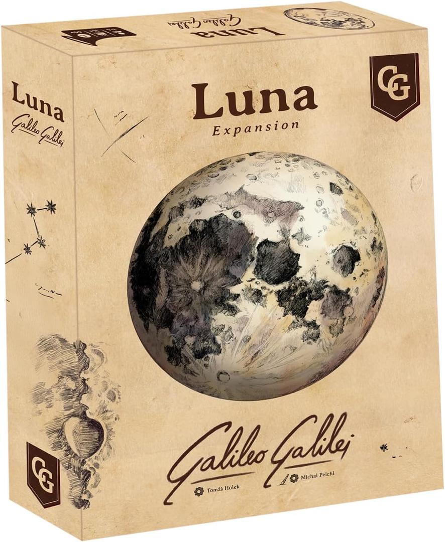 Capstone Games Galileo Galilei Luna Expansion: Lunar Exploration Strategy Board Game | 1-4 Players, 60-90 Min Playtime, Ages 14+ | Solo and Cooperative Board Game for Adults & Family Game Night