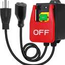 110V to 120V Single Phase On/Off Switch, Emergency Stop Switch, Table Saw Switch with Large Stop Sign Paddle for Quick Cut-Off of Power to Milling Machines and Electrical Equipment (Off)