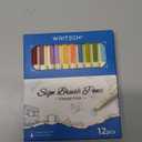 WRITECH Arts Sign Brush Pen Brush Tip Marker Felt Tip Water Based Ink Color Pens 12 Assorted Vintage Colors Great for Lettering Journaling Calligraphy (Vintage)