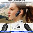 Aokeo Wireless Microphone Headset, UHF Wireless Headset Mic System, 160ft Range
