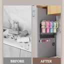 Magnetic Cup Storage Organizer Holder  Strong Magnetic Tumbler Rack for Stanley 30/40oz, Yeti, RTIC & More  Space-Saving Cup Rack for Refrigerator with 5 Hooks