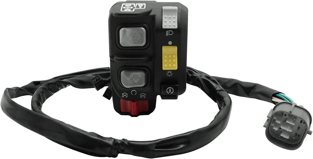 M MATI Left Handlebar Switch Electric Shift Start Stop Headlight for Honda Rancher 420 ES TRX420 TRX420TE TRX420FE TRX420FPE 2007-2013 35140-HP5-A51 35140-HP5-A11 35200-HP5-601