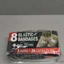 Premium Elastic Bandage Wrap  8pk (4x3, 4x4) + 24 Extra Clips  Strong Compression Bandage Wrap - Wrist, Ankle, Foot, Knee Wrap