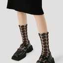 Women's Cotton Crew Socks, Cute Colorful Socks for Women, Soft Comfortable Casual Mid Calf Socks, Designer Pattern Gift Socks