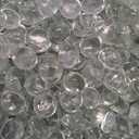 Flat Glass Marbles 1 Pound Vase Filler Fire Pit Glass Pebbles for Indoor Plants, Aquarium Fish Tank Decorations, Home Decor, Fire Pit, Landscaping, Arts Crafts (Clear)