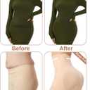 Shapewear for Women, Light Shaping Tummy Control High-Waisted ShortsSeamless, No-Roll Waist, Invisible Under Dresses (Beige, L)