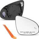 Compatible with Toyota Camry Passenger Side Mirror 2012 2013 2014 2015 2016 2017 - with Blind Spot System, Right Side Mirrors Replacement Glass, Power Heated