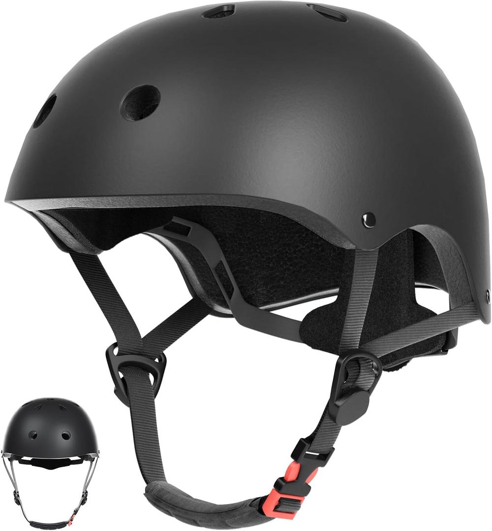 67i Kids Bike Helmet Toddler Helmets for Ages 3-8 Years Old Girls Boys Kid Adjustable Skateboard Bicycle Helmets Multi-Sport Ventilation Skateboarding Cycling Scooter Roller Skate Helmet (Small, Black)