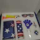 Soccer Fan Gear Set for 2026 World Tournament, Soccer Party Favors Kit with Flag,Scarf, Face Paint, Clapper, Horn&Glasses,Supporter Accessories for Game Day, Sports Event, Gift