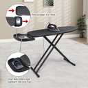 Duwee 16"×46" Extra Wide Ironing Board with Retractable Iron Rest,Black