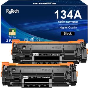 134A Black Toner Cartridges - for HP 134X W1340A W1340X for LaserJet MFP M234dw M234sdw M209dw M209 M234 Printer,2 Pack (with Chip)