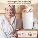 20L Luxury Towel Warmer for Bathroom, Dual Heat, 30/60/90 Min Presets, Stainless Steel Interior, Tip-Over Auto Shut-Off, Includes 12 Fragrance Discs, Perfect Spa Gift for Home