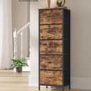 SONGMICS Dresser for Bedroom, Tall Dresser with 5 Fabric Drawers