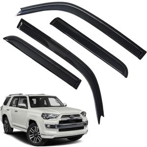 Rain Guards for 4Runner 2010-2022, Tape-on Side Window Deflectors for 4Runner, Window Visors for Toyota Cars, for Toyota Car Accessories, 4 pcs
