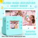 Kids Camera Instant Print, Video Inkless Toddler Digital Camera with 32GB Card, Portable Travel Christmas Birthday Gift for 3-12 Girls Boys with 3 Rolls Print Paper