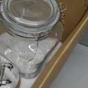 ComSaf Large Glass Storage Containers with Lids, 1.1 Gallon Glass Jar with airtight Lid for Rice, Wide Mouth Mason Jars with Measurement Mark, Flour Sugar Storage Containers 135oz, Set of 2, Square