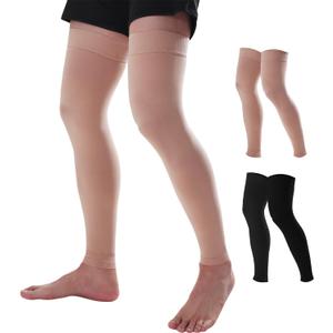 Doc Miller Thigh High Calf Sleeves Compression Hose 15-20 mmHg Opaque Stockings