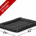 MidWest Homes for Pets Large QuietTime MAXX Ultra-Rugged Dog Bed, Water & Odor Resistant, Bolstered Edge, Non-Slip Bottom, Fits 42-inch Crates, Black