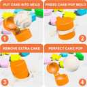 10 PCS Cake Pop Molds Shapes Press Set, Plastic Cake Pop Mold Press with Multiple Shapes, Cake Pop Tools for Baking, Parties, Weddings, Birthdays & Celebrations