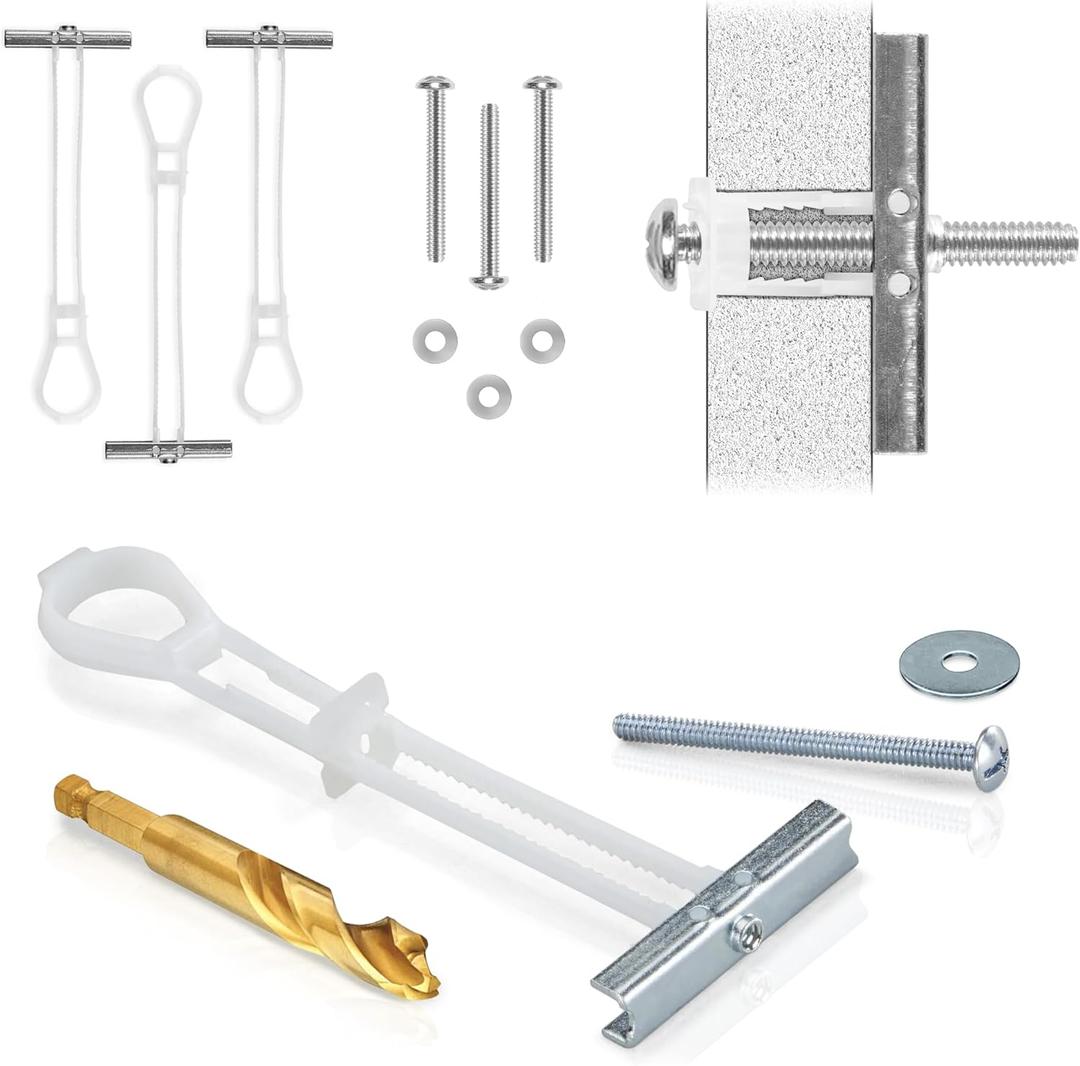 CondoMounts MSK9010 Steel Stud TV Mounting Kit | Wall Mount VESA Mount Screws, Anchors & Titanium Drill Bit | Heavy Duty TV Mounting Hardware Kit Supports 200lbs