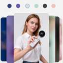 Portable Handheld Turbo Fan - 5 Gear High Speed 4000mAh Rechargeable Mini Personal Hand Fan Blow Cold Air, Battery Operated Travel Essentials, Beach Vacation, Gifts for Women, Men (White)