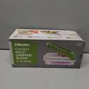 Mueller Vegetable Chopper 9 Blade, Mandoline Slicer, Food Veggie Chopper, Cheese Grater, Onion Vegetable Cutter with Container, Dicer, Kitchen Gadgets & Essentials, White Sand/Green