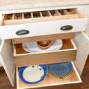Mulush Pull Out Drawers For Cabinets, 17''W21''D19''H Soft Close Slide Out Wood Shelves Storage Organizer for Kitchen, 3-Tier, Finished, Heavy-Duty, Bottom Assembly
