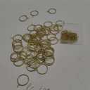 Hotop 60 Pieces 1.26 Inch Metal Drapery Curtain Rings Curtain Hanging Rings and 60 Pieces Metal Drapery Pin Hooks for Drapes Window Door Shower (Gold)