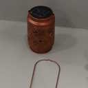 Decorative Solar Garden Lantern, Copper Finish, Hummingbird and Floral Design with LED Projection Light (Bronze Color (4.33in * 4.33 * 11.41))