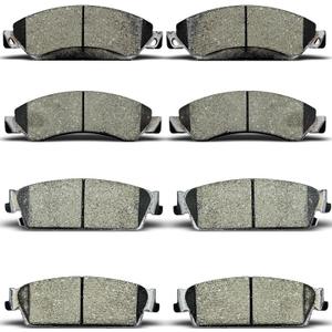 Front Rear Ceramic Brake Pads Set Fit For Cadillac Escalade ESV/EXT,For Chevy Avalanche/Silverado 1500 / Suburban 1500 / Tahoe,For GMC Sierra 1500 / Yukon/Yukon XL 1500
