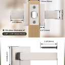 Tinewa 5 Pack Brushed Nickel Passage Door Levers Interior Door Handles, Heavy Duty Closet Hallway Door Handle Sets