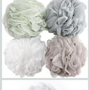BTYMS Bath Sponge Shower Loofahs 60g Mesh Pouf Bath Scrunchies Body Wash Puff Shower Puff - Pack of 4