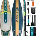 11'6''34"6" Extra Wide Inflatable Paddle Board, Stand Up Paddle Board, Sup Board with 3 Removable Fins, 10L Waterproof Bag, 16 D-Rings, Backpack, Hand Pump, Floating Paddle, Safety Leash