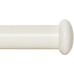Ivilon Window Curtain Rod Oval End Cap - 1 inch Pole. 28 to 48 Inch. White-Ivory