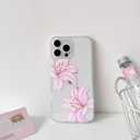 NITITOP Compatible with iPhone 14 Pro Case Clear Cute Pink Lily Blossom Floral Flowers Pattern for Girls Women Soft TPU Transparent Shockproof Protective Phone Cover - Little Flower