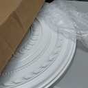 25 3/8"OD x 3 3/8"ID x 1 3/8"P Cole Ceiling Medallion (Fits Canopies up to 9 1/8"), Hand-Painted Ultra Pure White