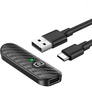 ATUMTEK Bluetooth Remote Shutter, Carbon Fiber Design, Rechargeable Camera Remote Control for iOS & Android Smartphones, Compact and Portable, with Type-C Charging, 10m Remote Range, Bluetooth 5.0