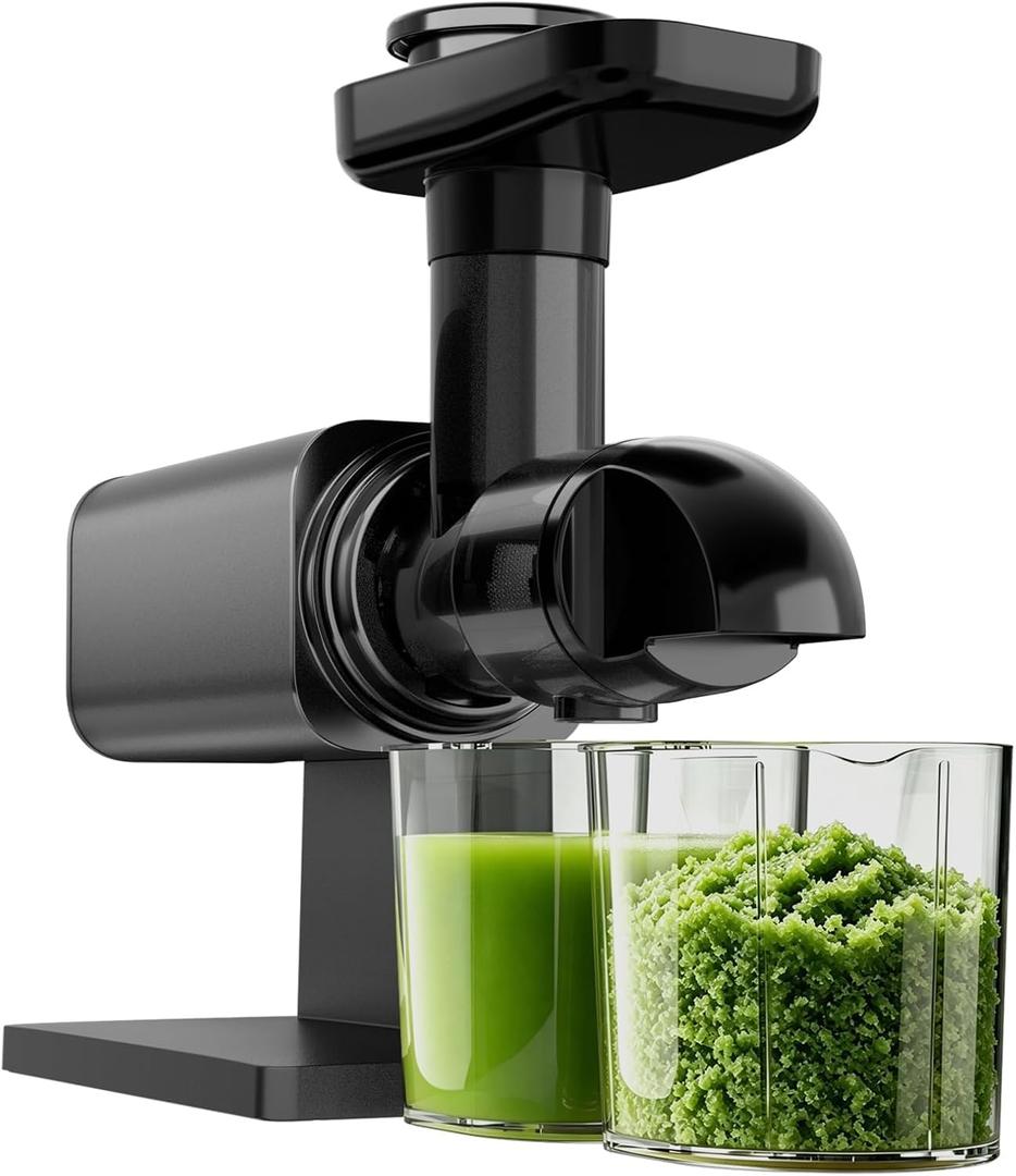 Cold Press Juicer Machines, Slow Masticating Juicers with LED Smart Touch Screen, Professional Extractor for Leafy Greens, Kale & Fibrous Vegetables, 2 Modes & Reverse, BPA-Free